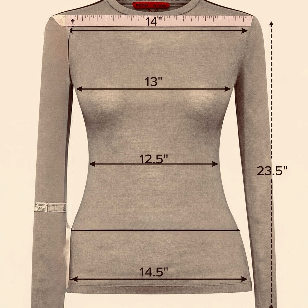 NWT Silk Sheer PCFG Long Sleeve Top | PCFG : Boutique Luxury Punk - Picture 5 of 7